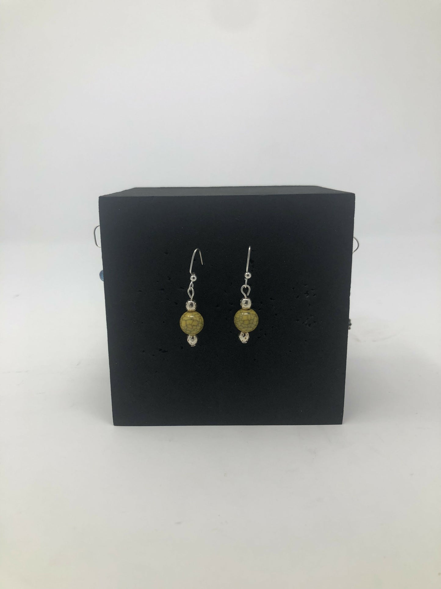 Three Bead Center Earrings