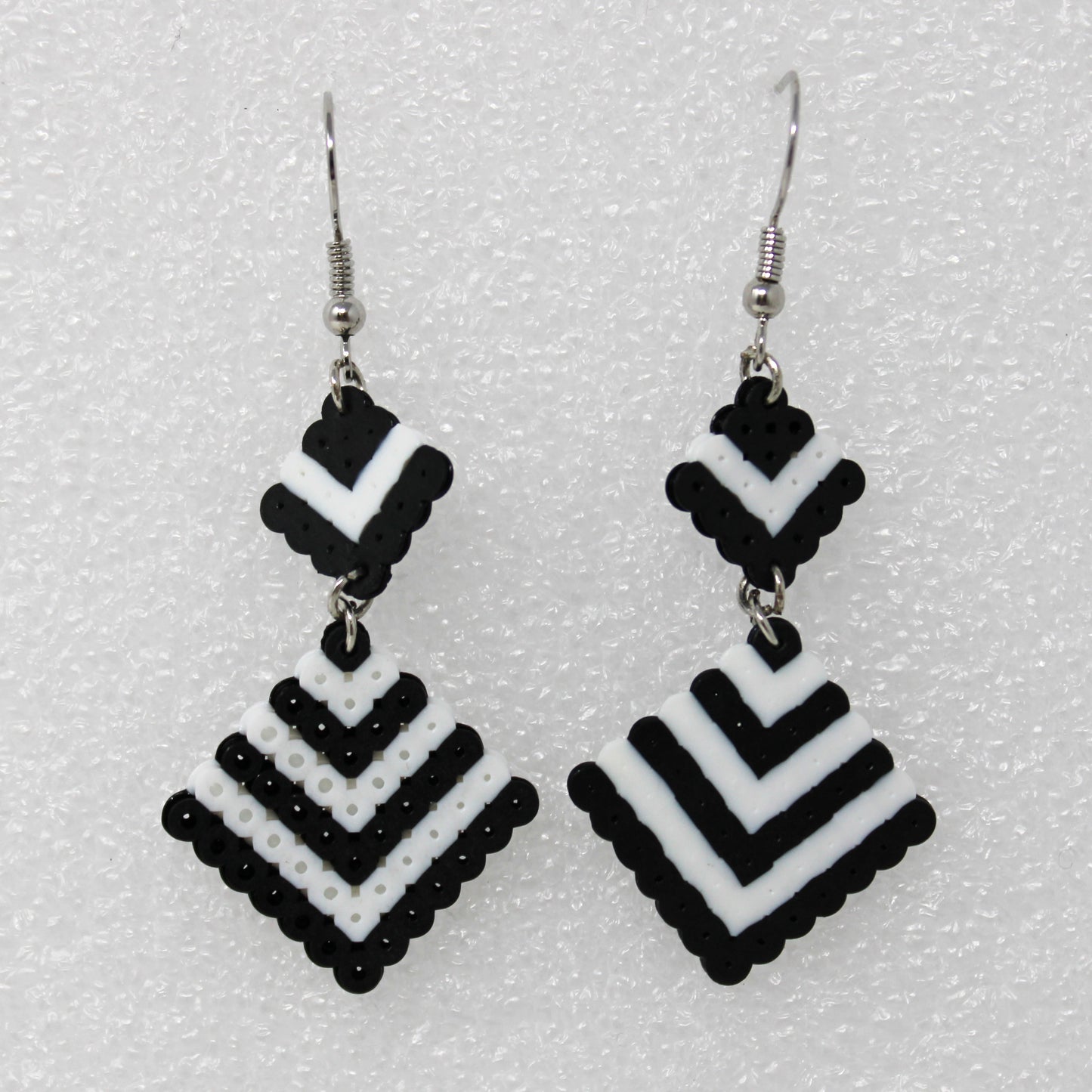Arrow pattern perler bead earings