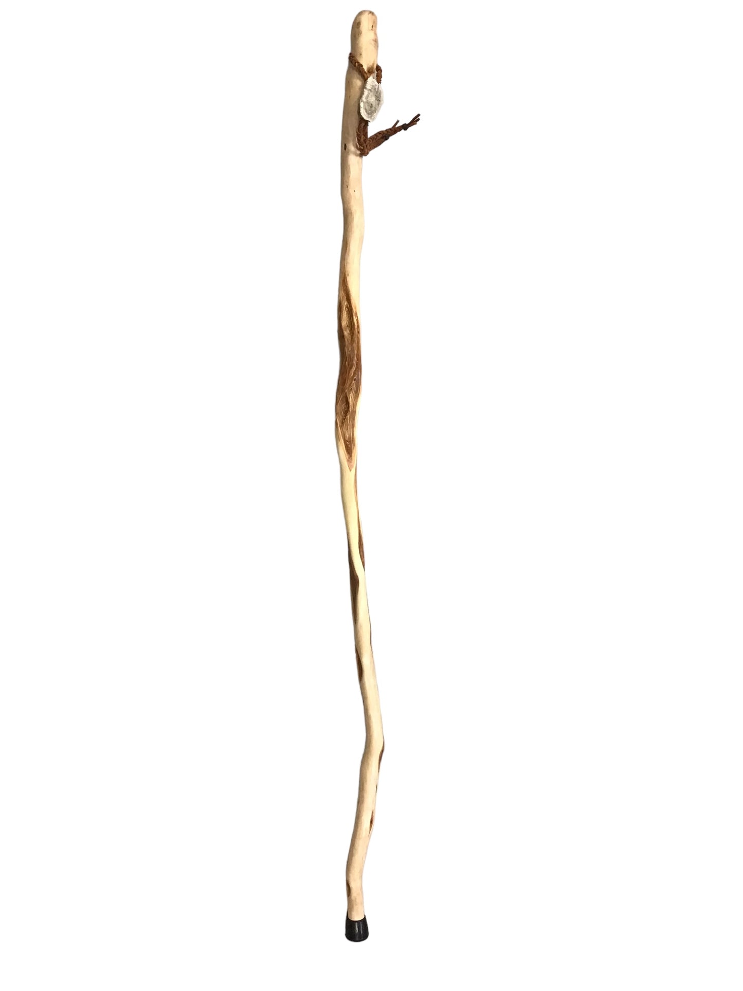 Diamond willow walking stick - Tree canoe and spider