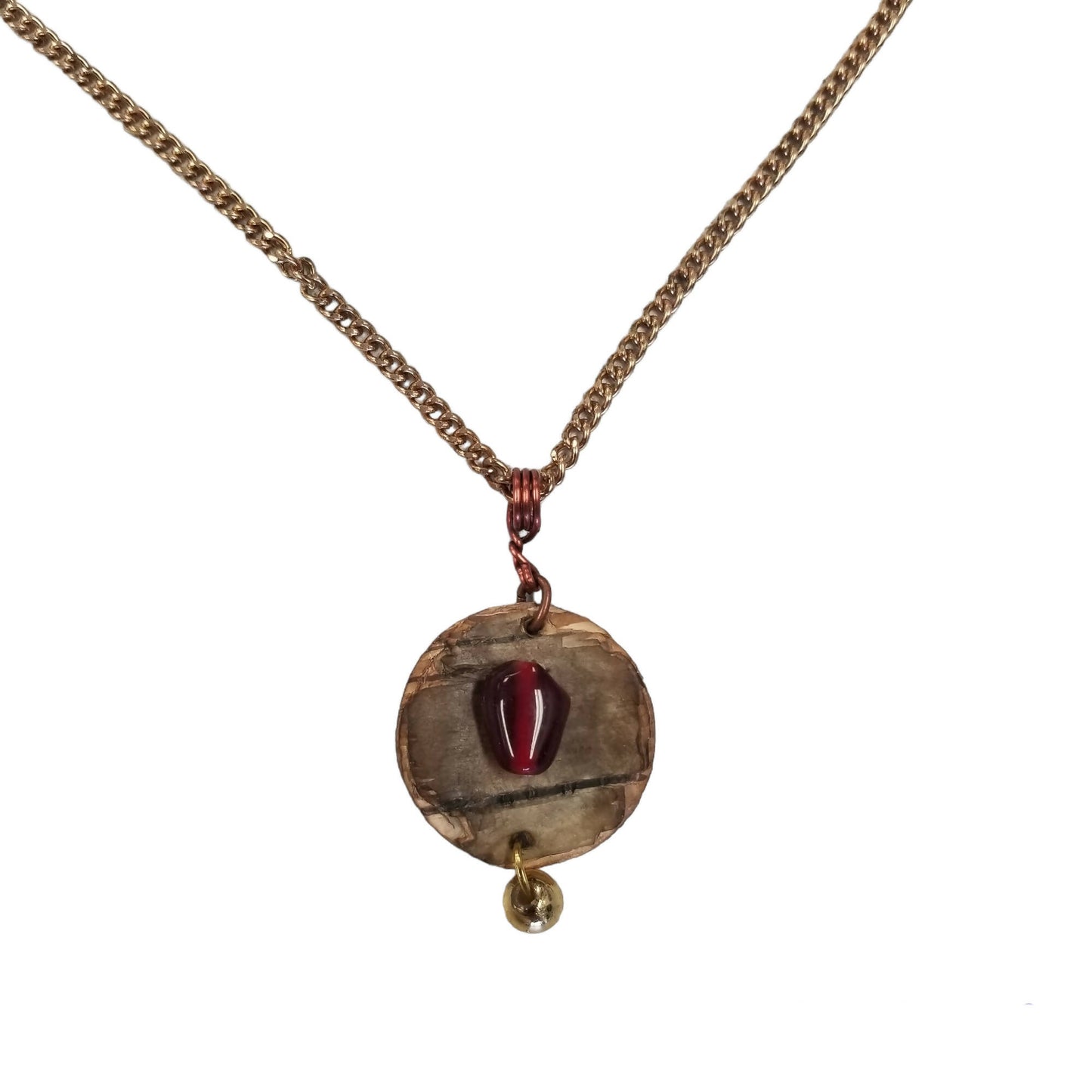 Wood stone pendant