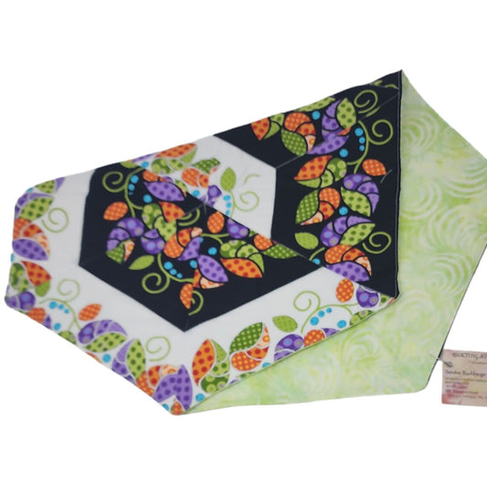 Purple and Green Table Runner (Medium)