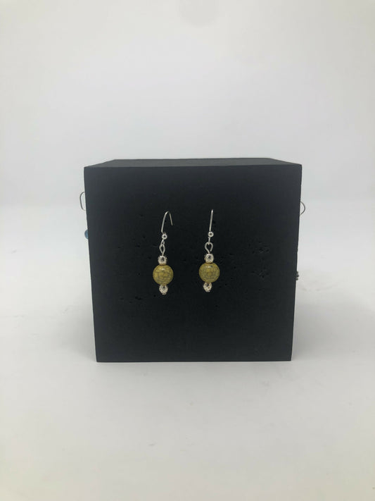 Three Bead Center Earrings