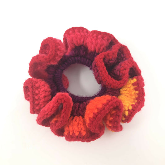 Sunset Crochet Scrunchy