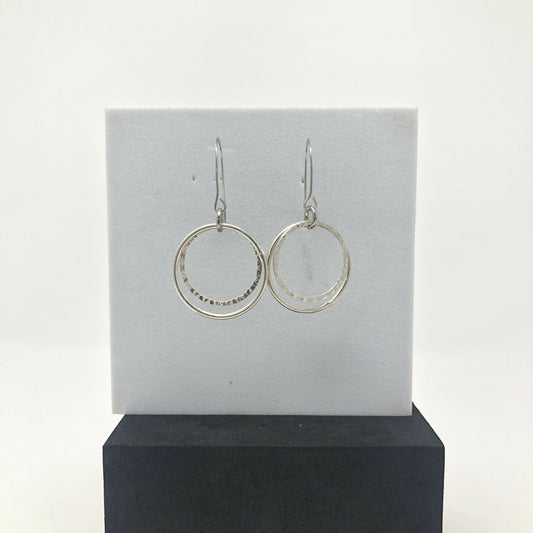 Round Silver Earrings