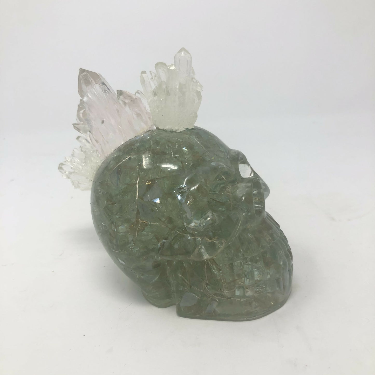 Mohawk Resin Skull