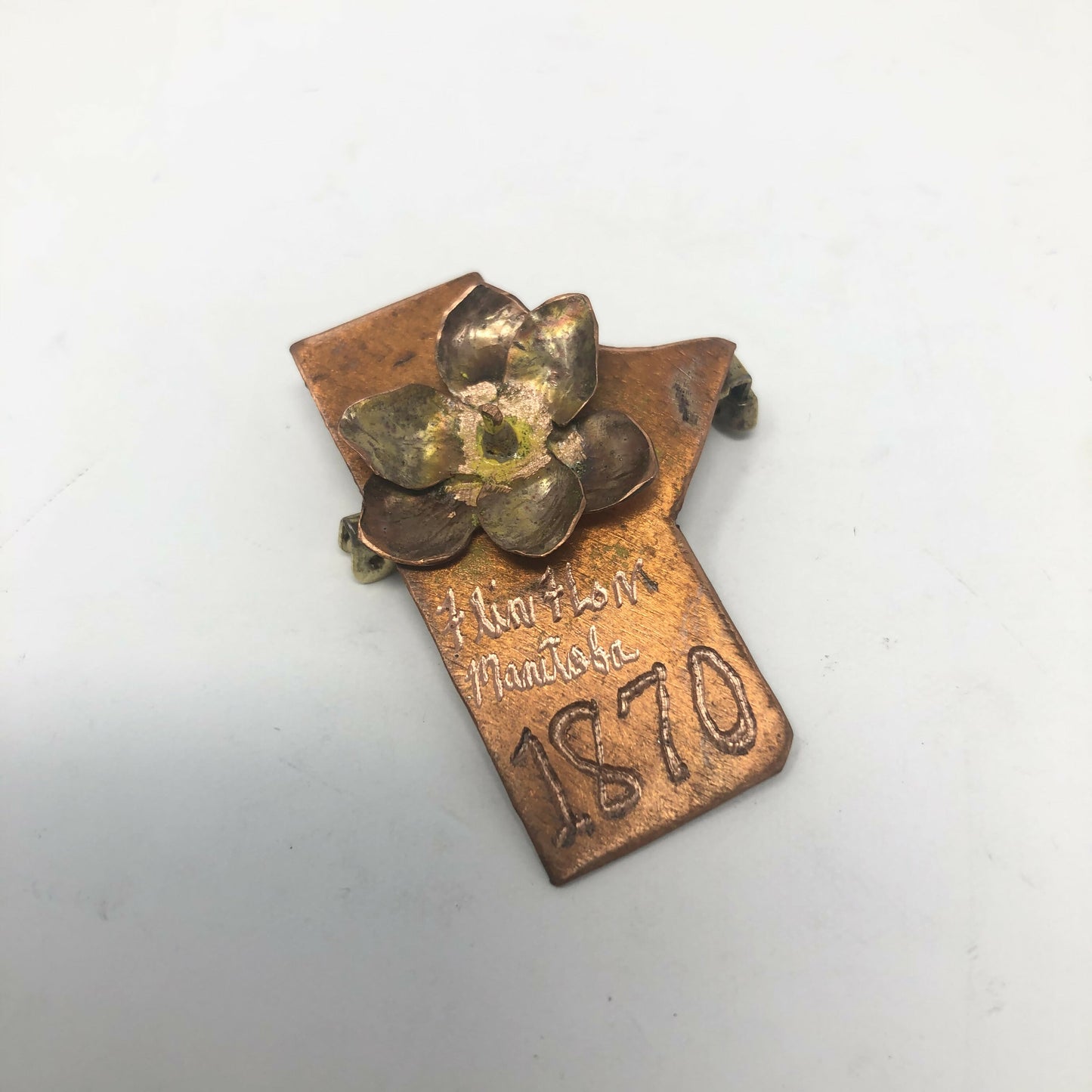 Copper Flower Pins