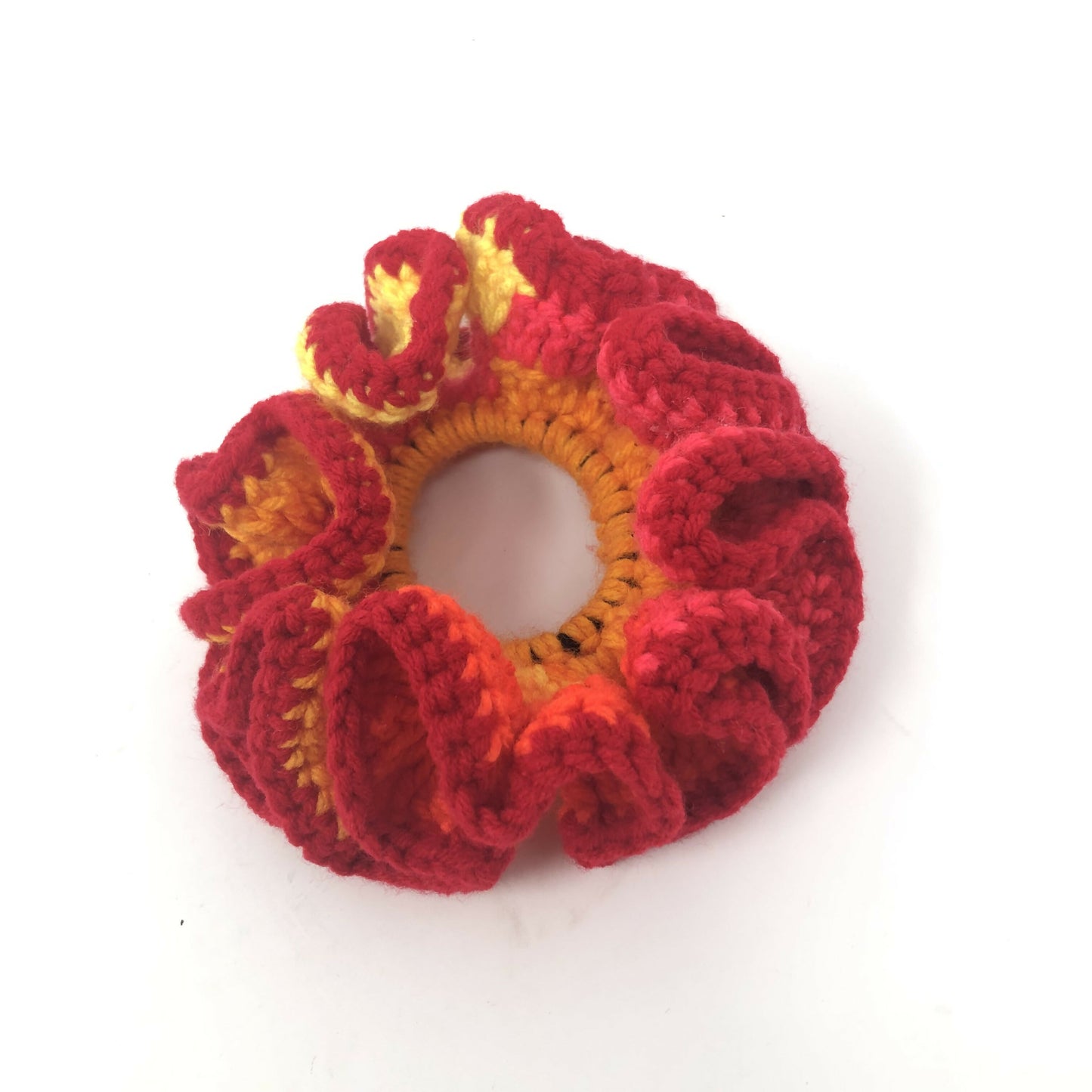 Sunset Crochet Scrunchy