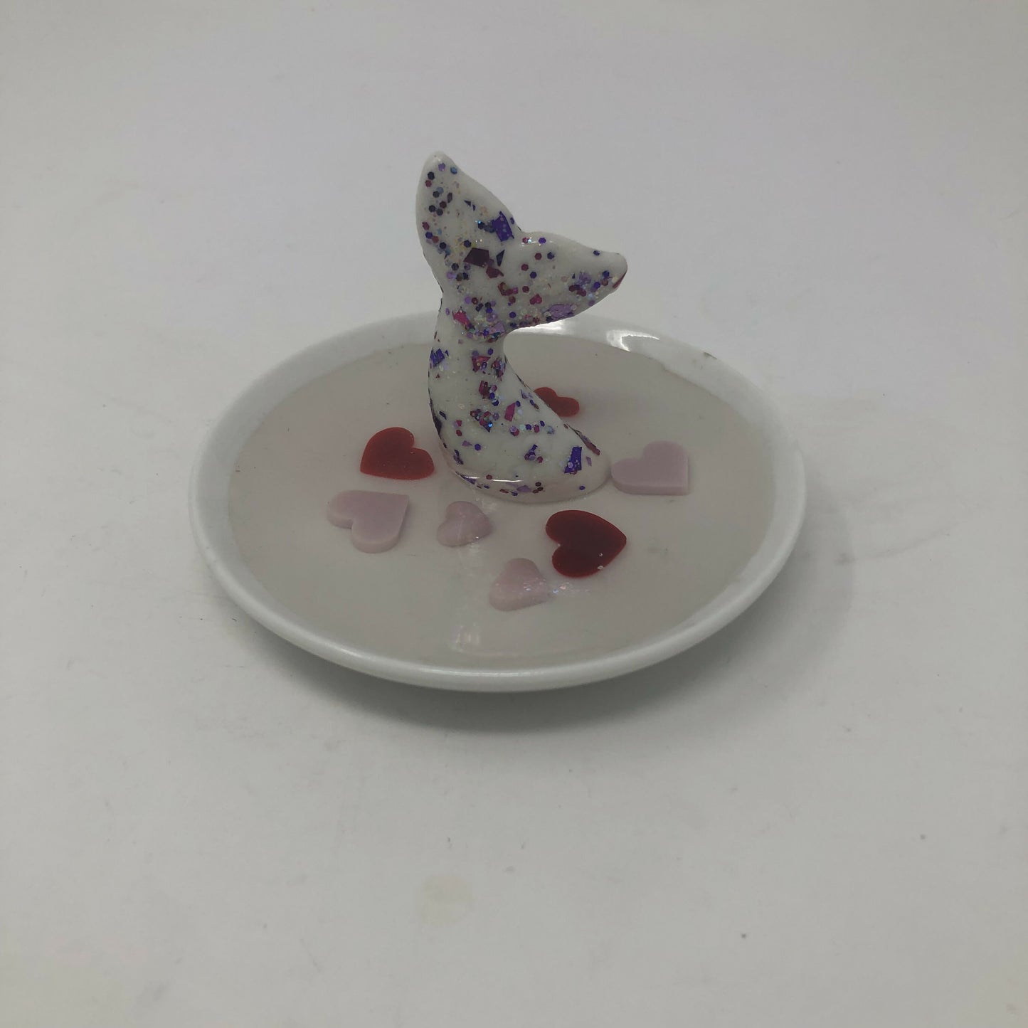 Mermaid Tail Ring Dish with Hearts