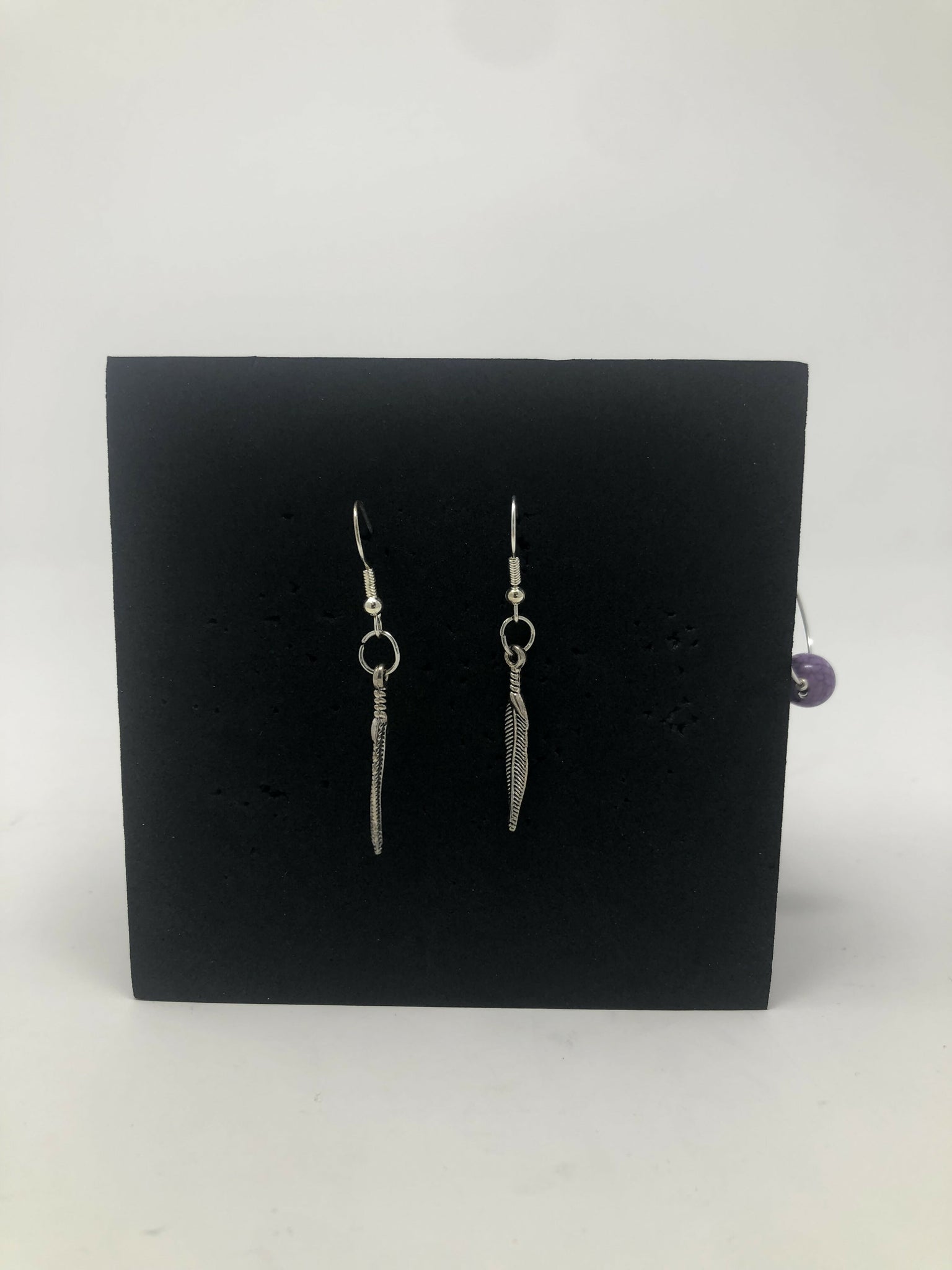 Metal Feather Earings