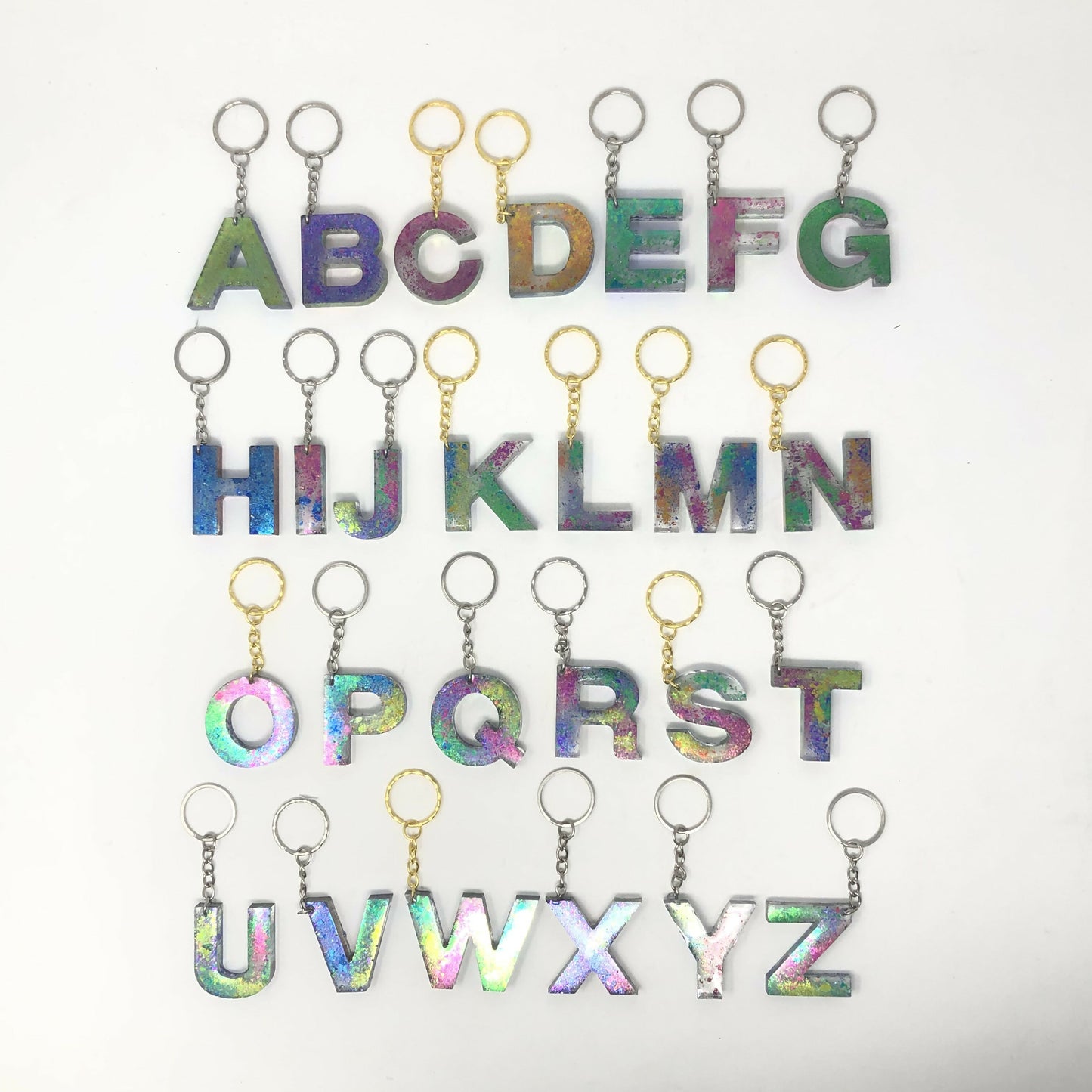 Rainbow Glitter Alphabet