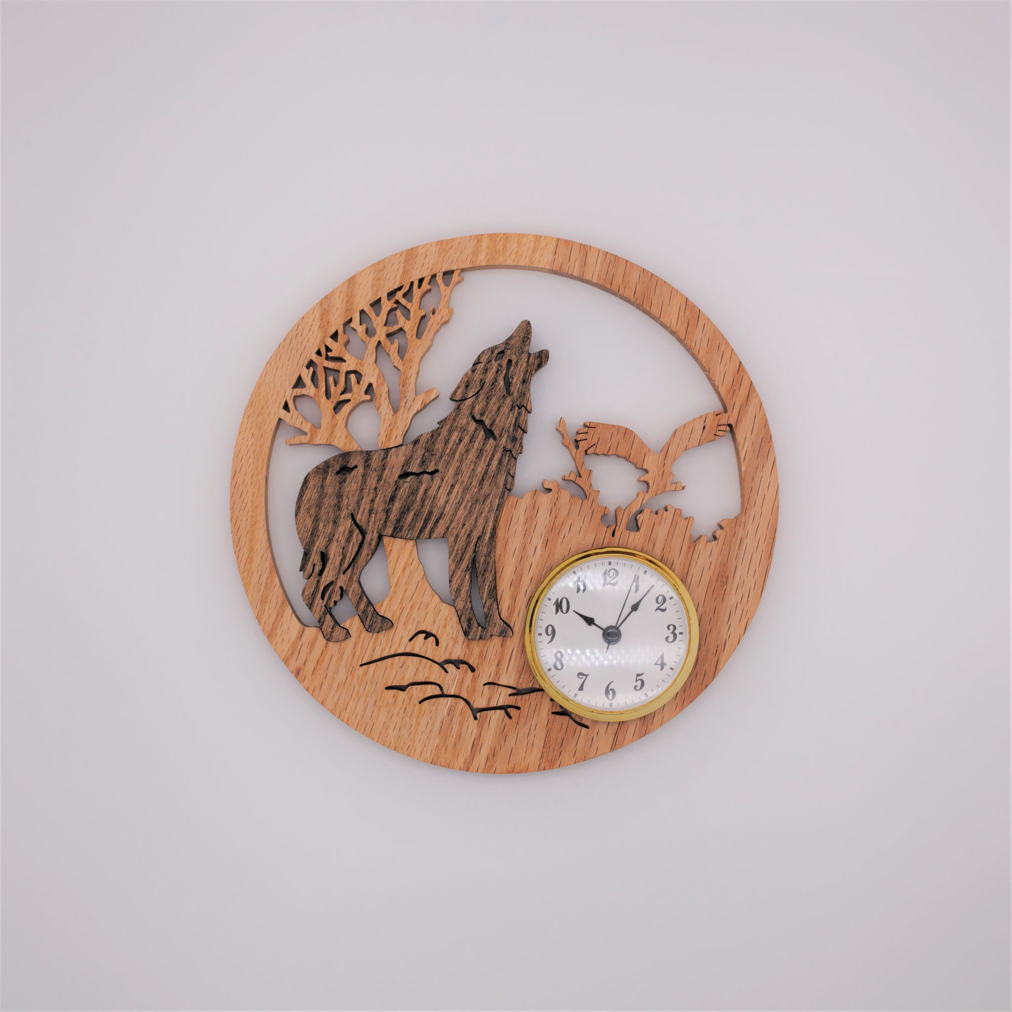 Howling Wolf Clock