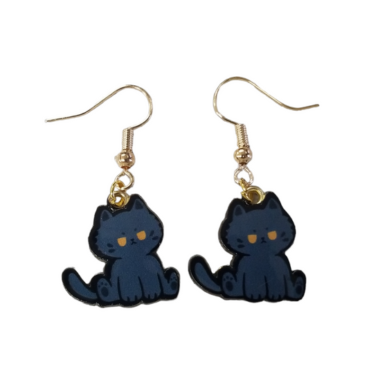 Black Cat Earrings