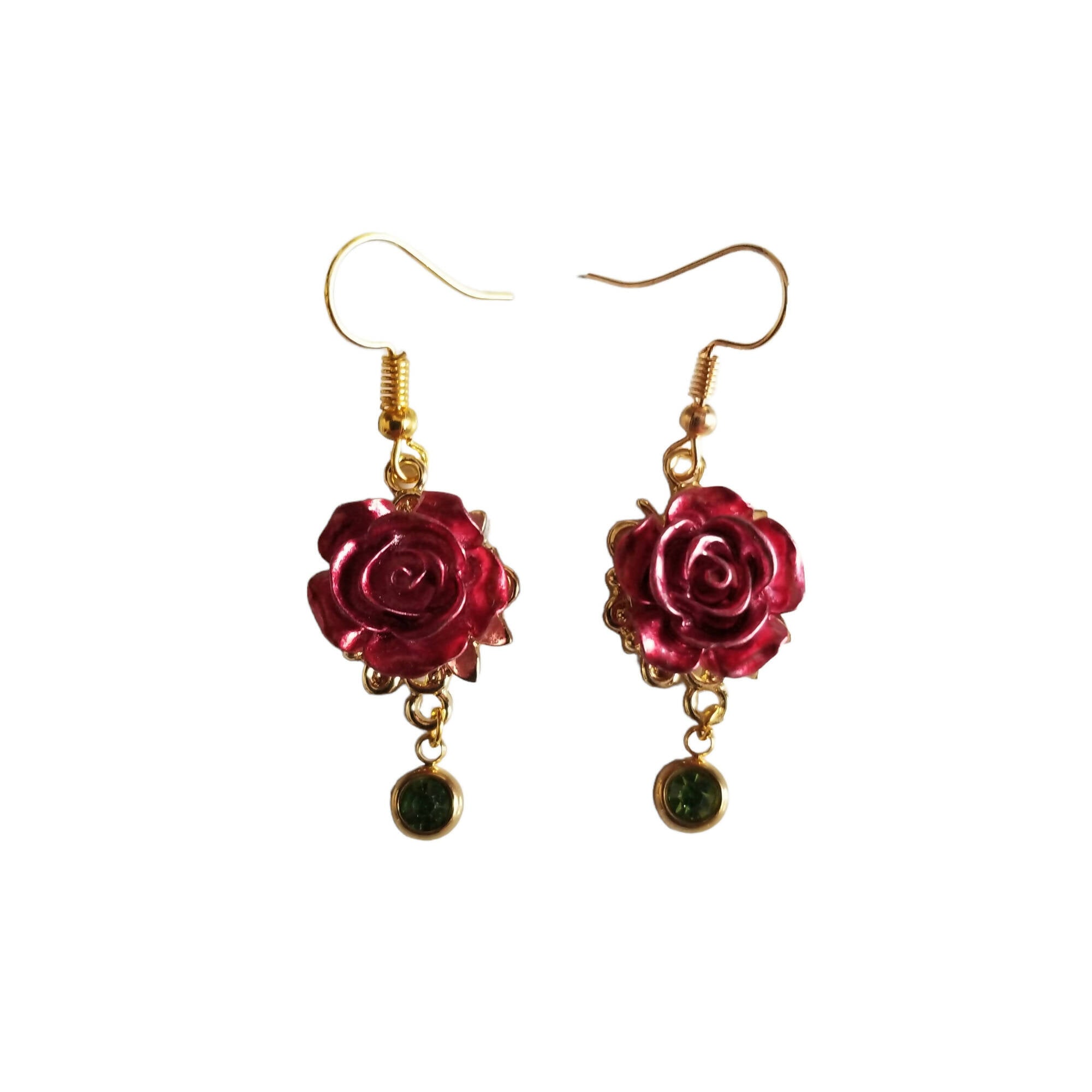 Jeweled Rose earrings
