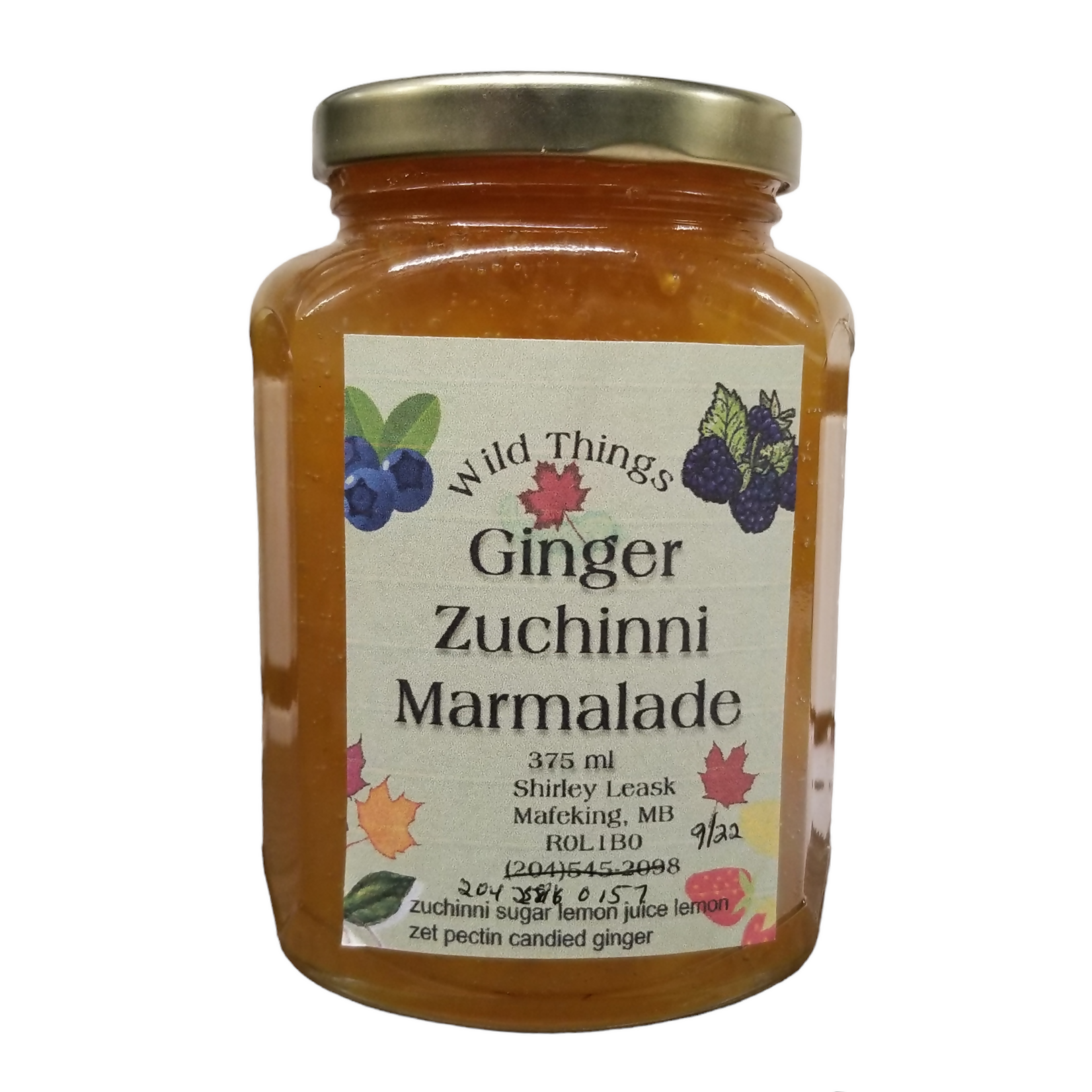 Ginger Zucchini Marmalade