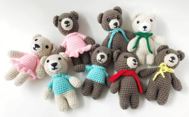 hand crochet bears