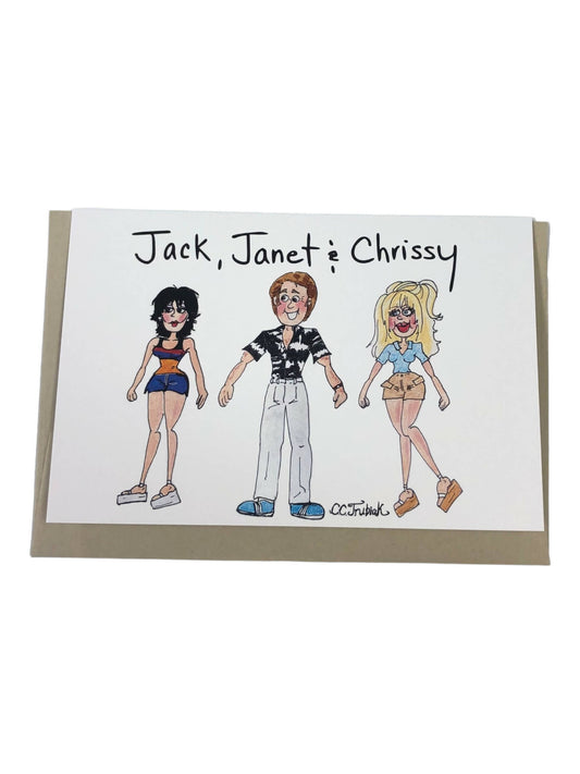 Jack, Janet & Chrissy Large Card