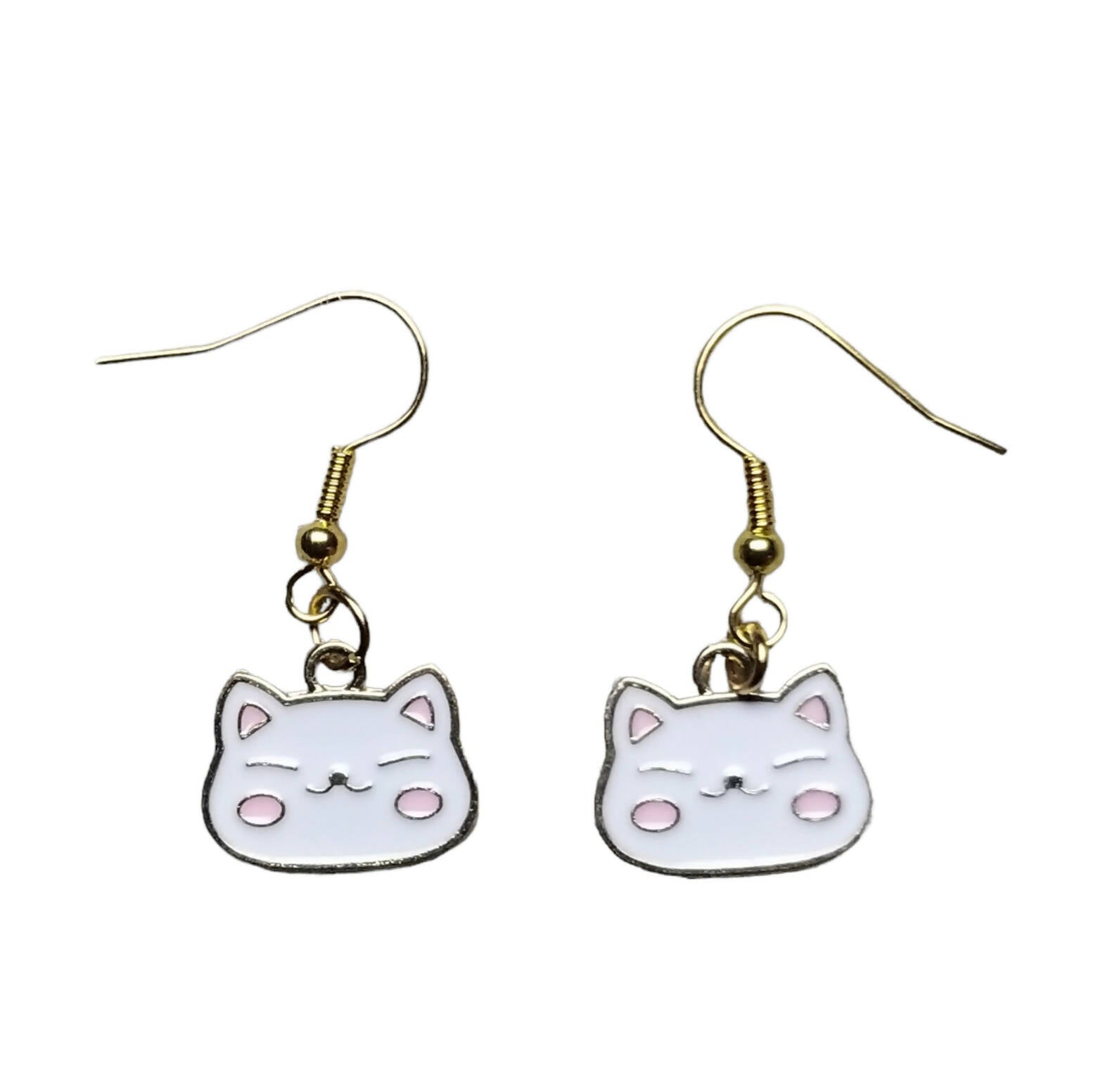 Smiling cat earrings