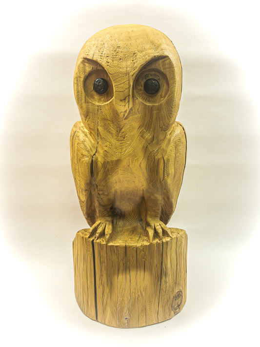 Barn Owl Chain Saw Carving