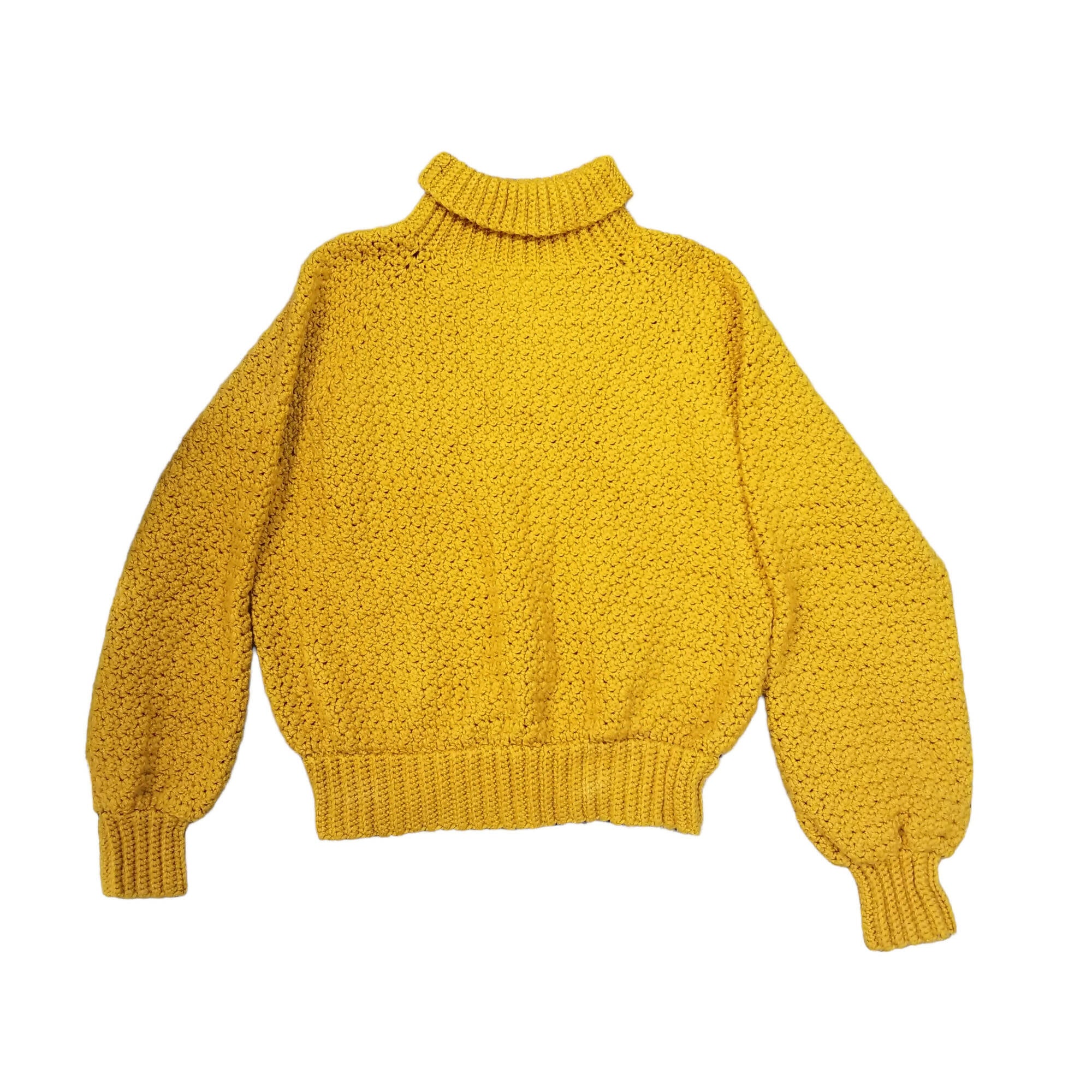 Yellow crochet sweater