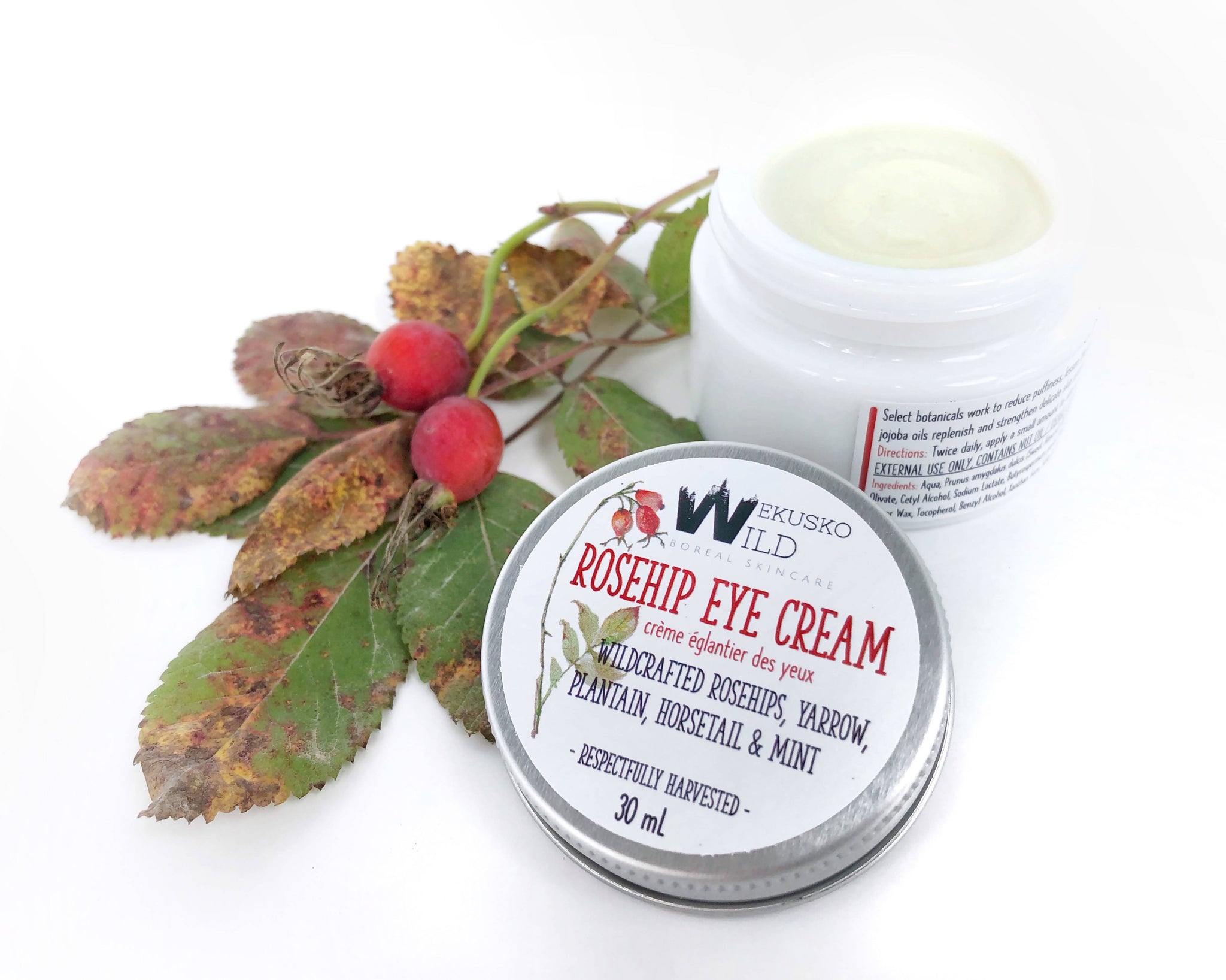 rosehip eye cream - WEKUSKO WILD Boreal Skincare