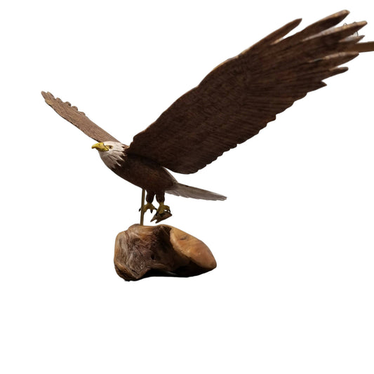 Flying Eagle wood carving