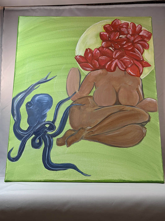 Adaption, 20" x 16", stretched Canvas, octopus