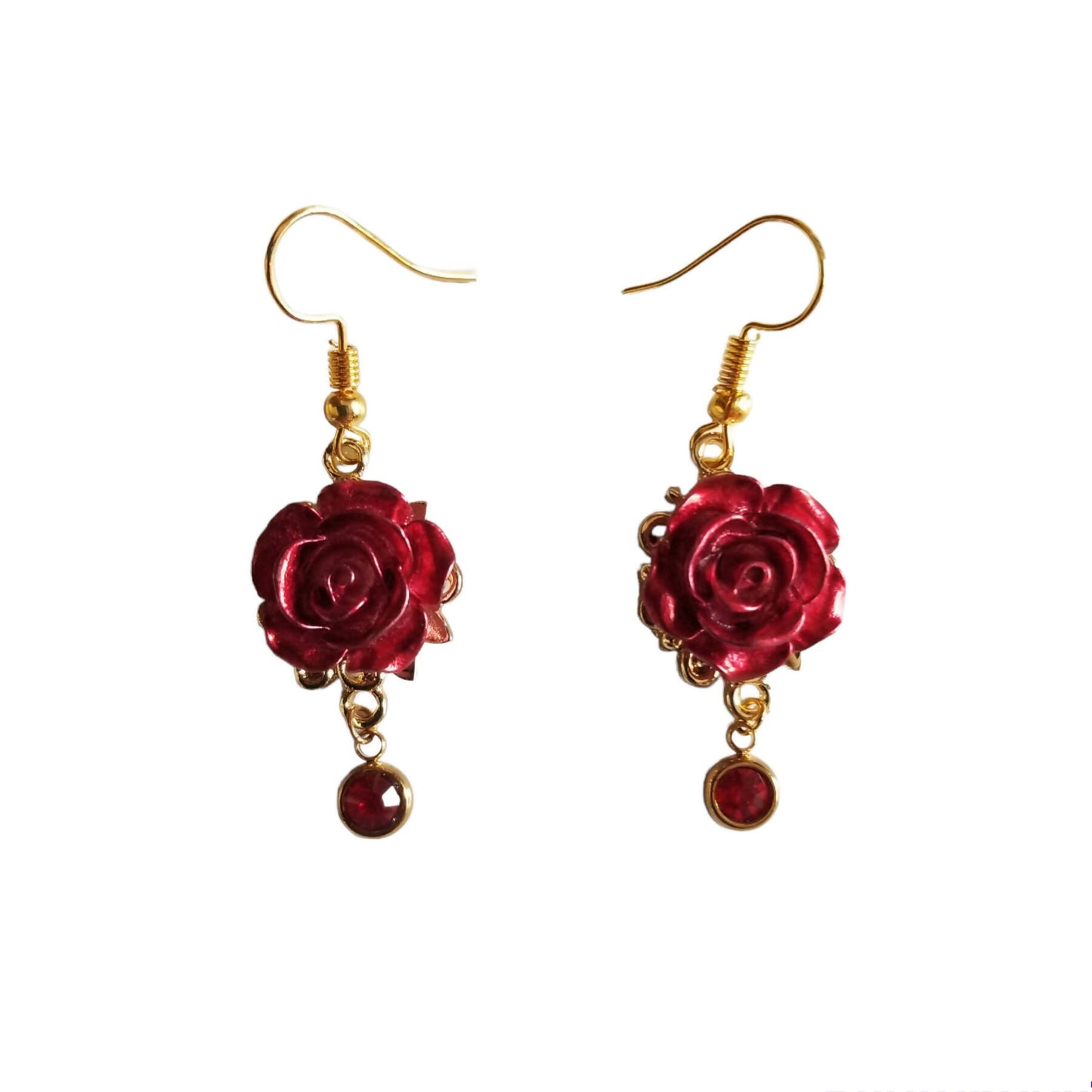 Jeweled Rose earrings