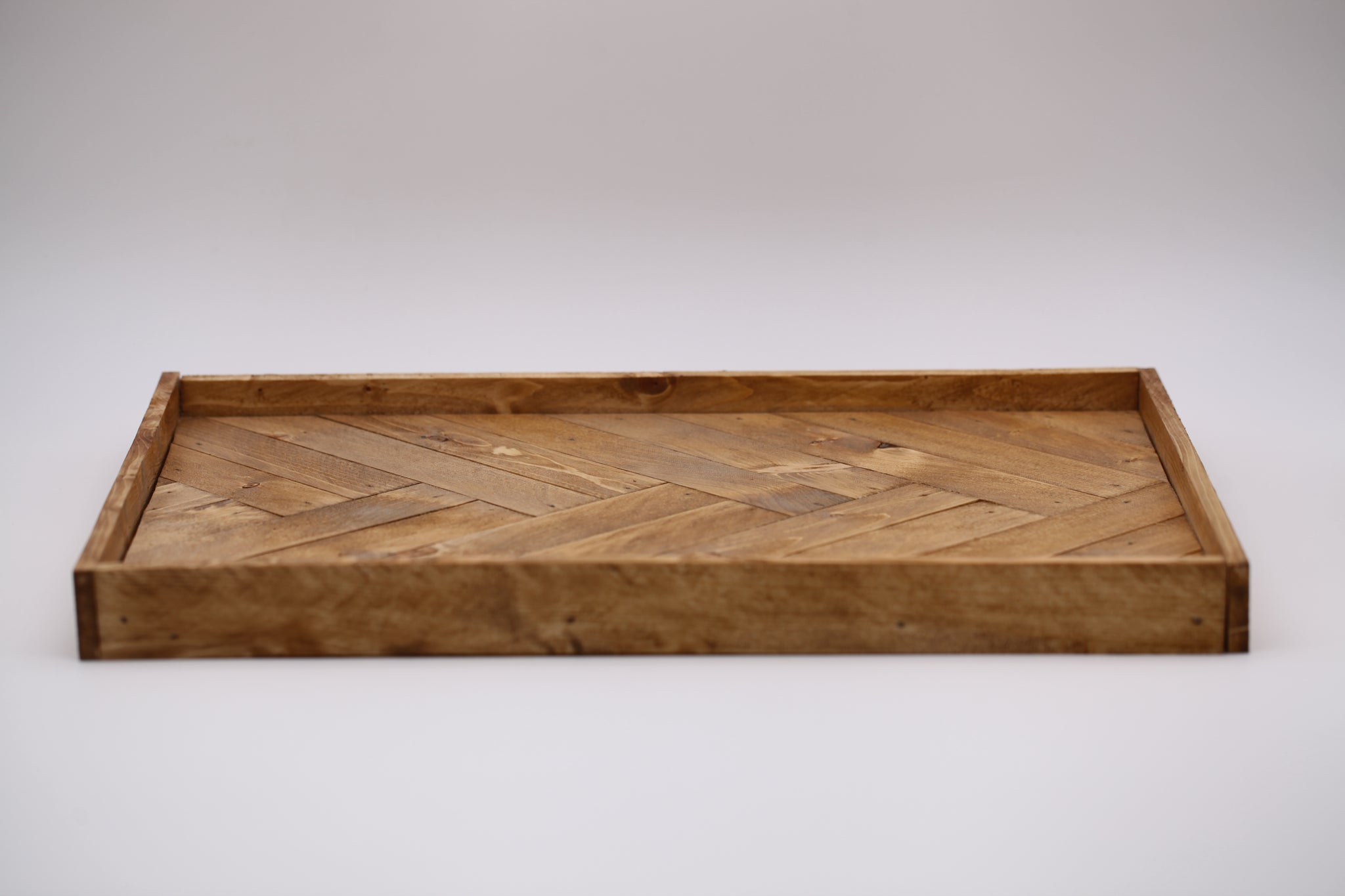 Wood Herringbone Tray