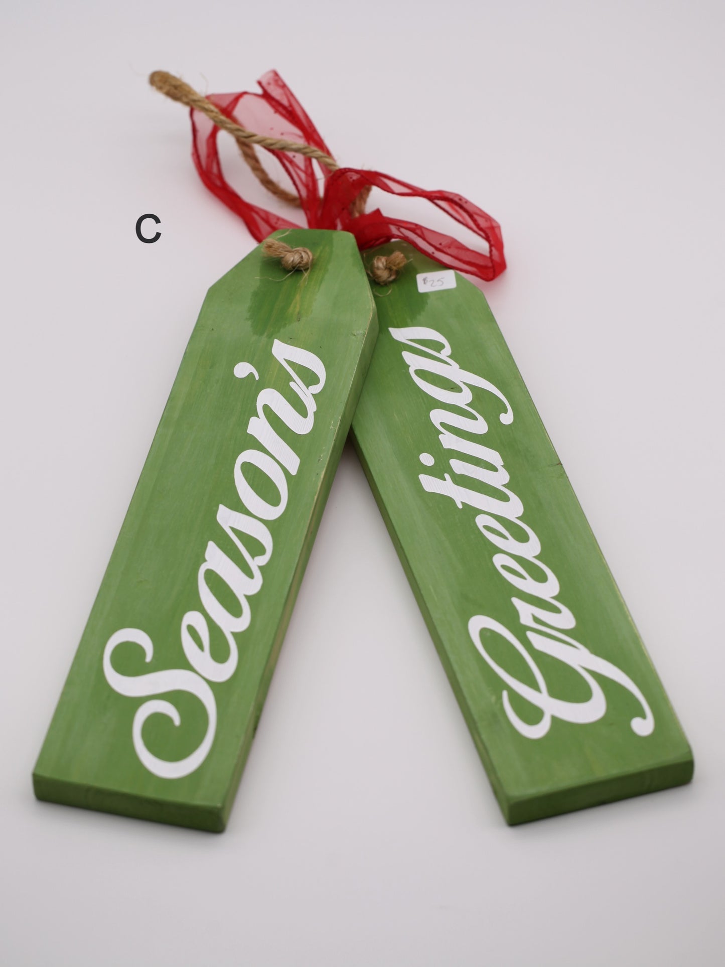 "Season's Greetings" Wood Sign