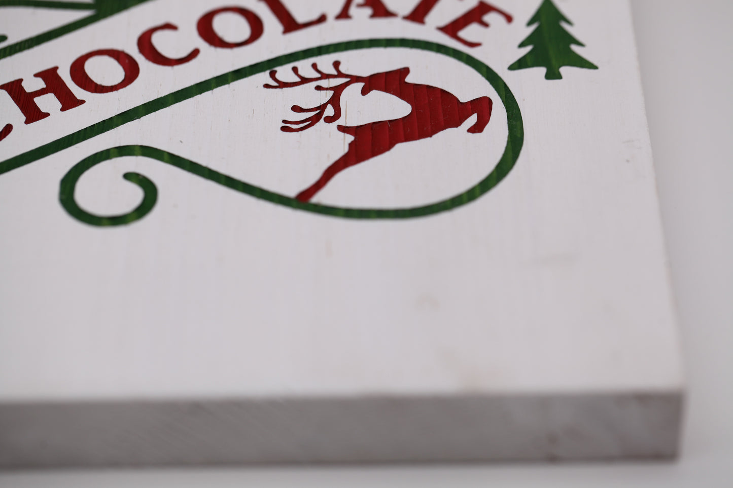 "North Pole Hot Chocolate" Wood Sign