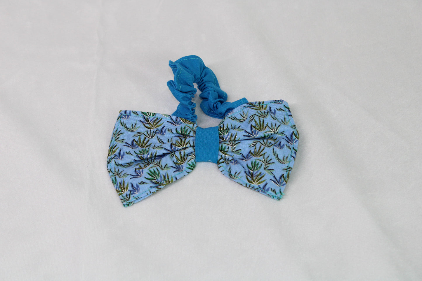 Blue Bow Scrunchie