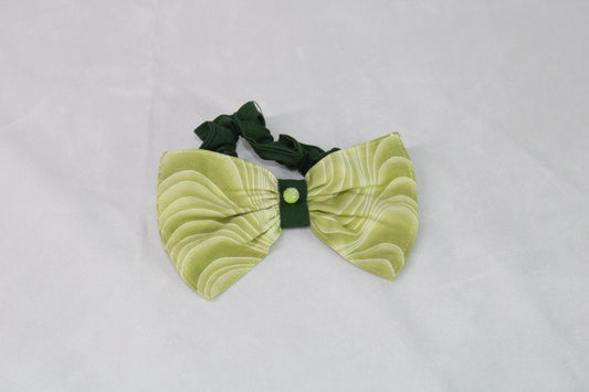 Green bow scrunchie