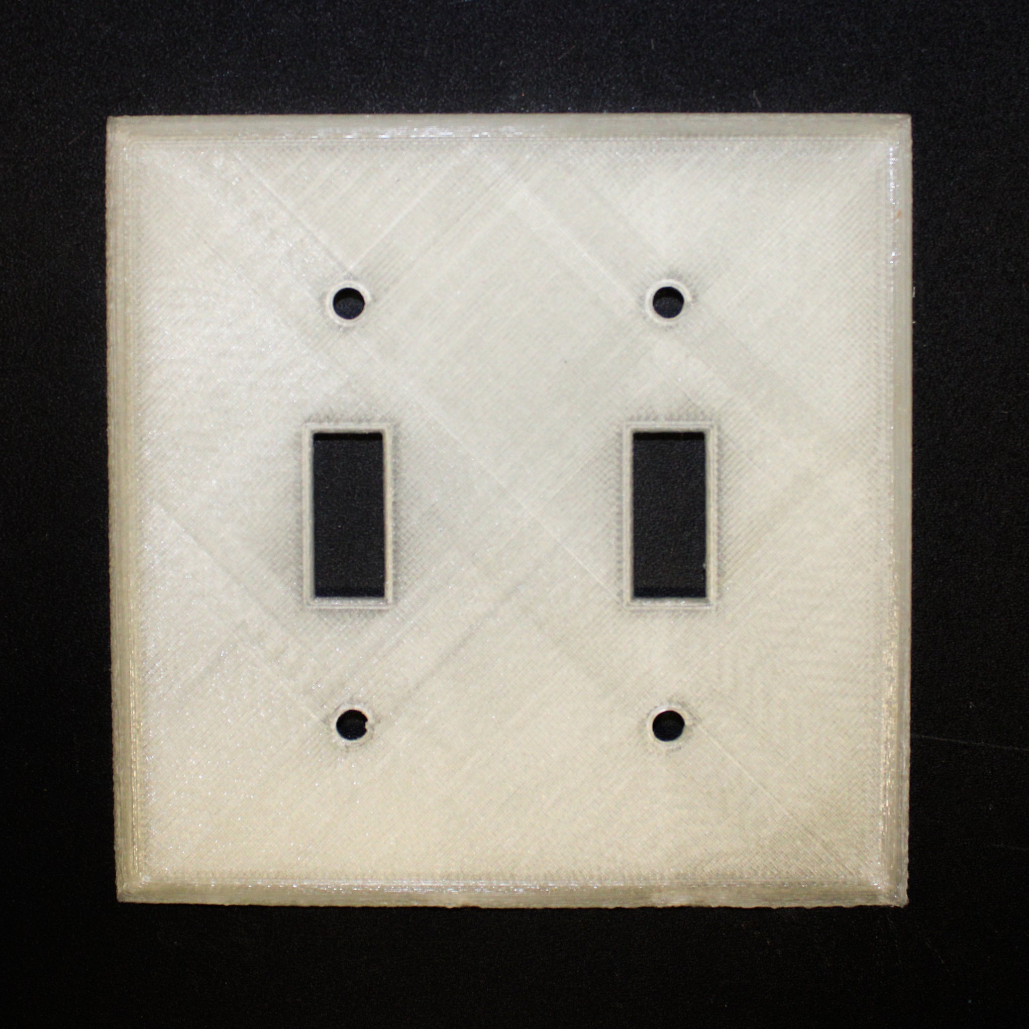 Glow in the dark light double switch cover