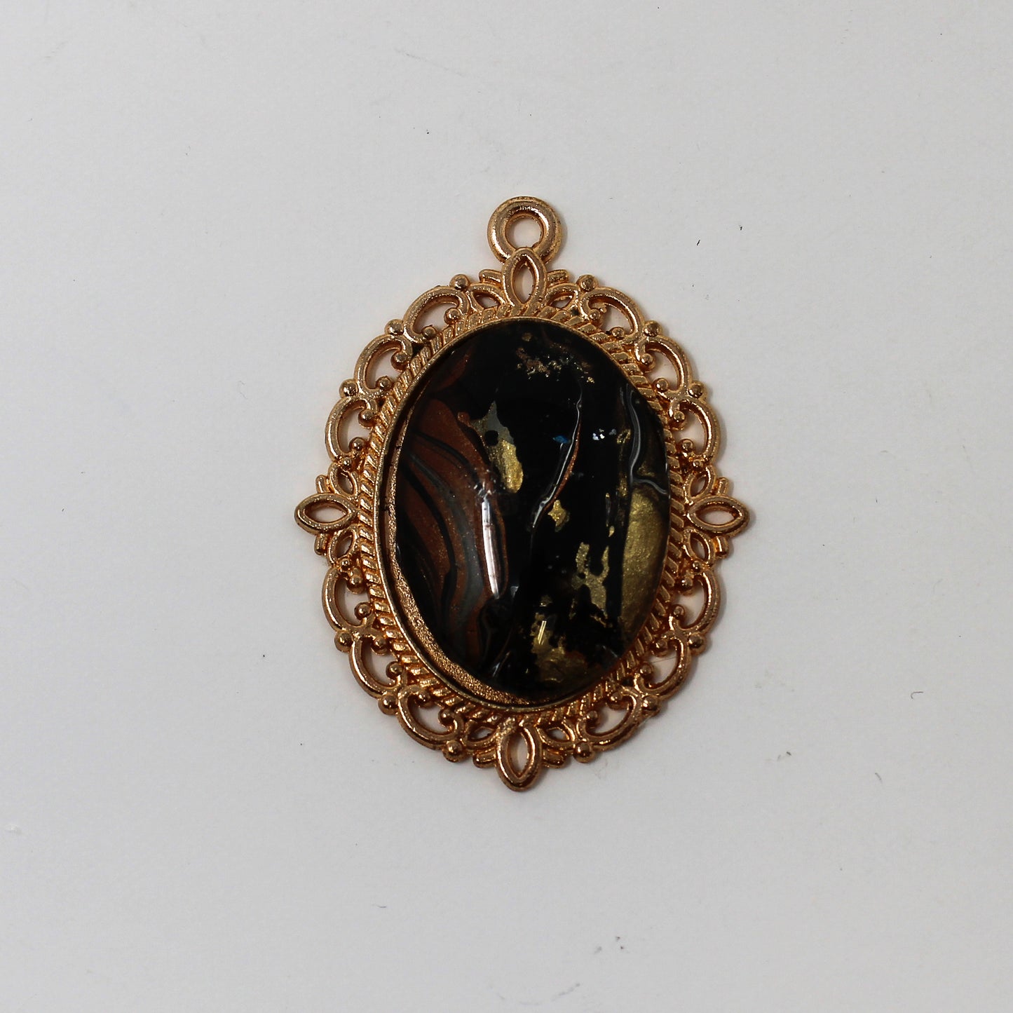 Victorian Rose Gold oval pendant