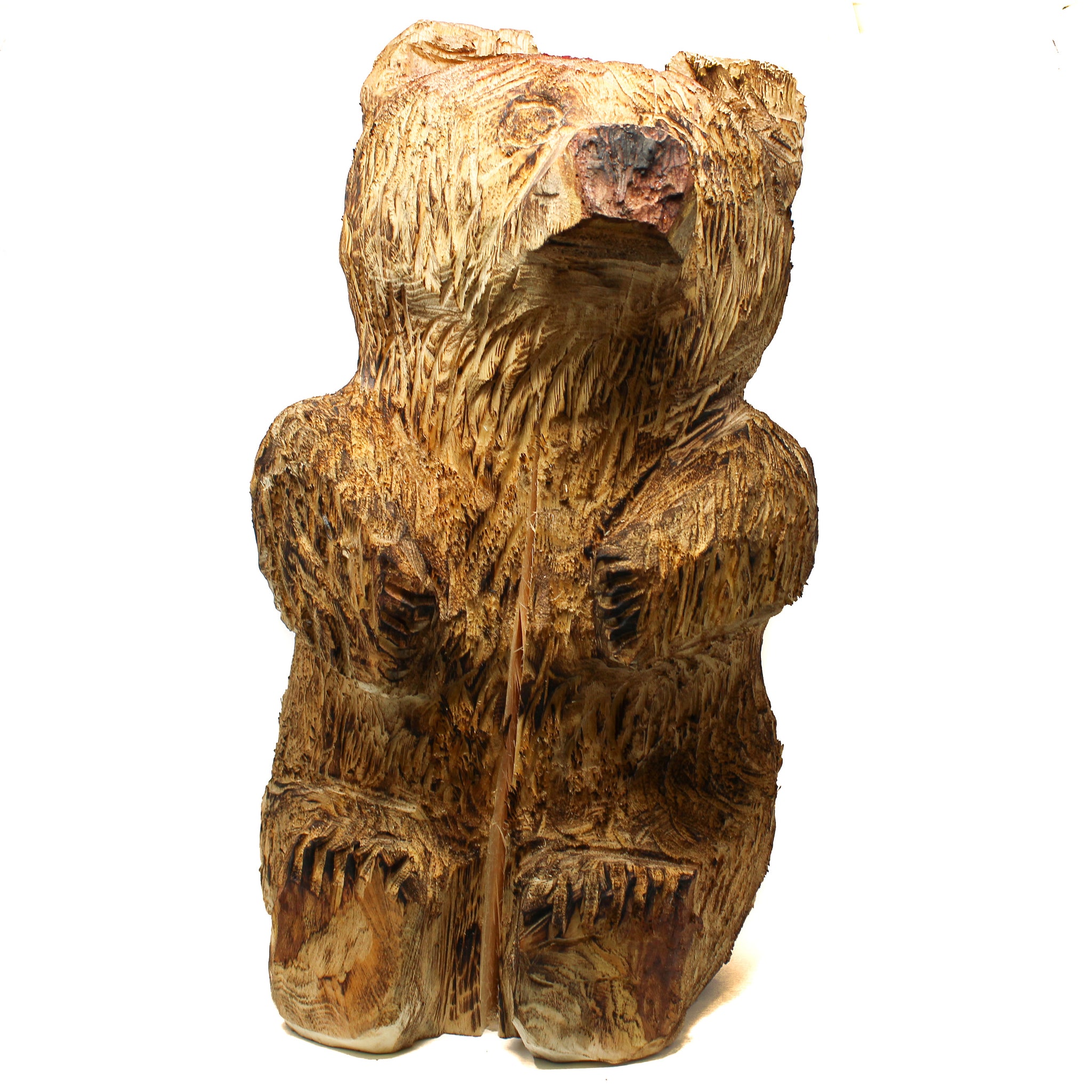 Little bear wood carving
