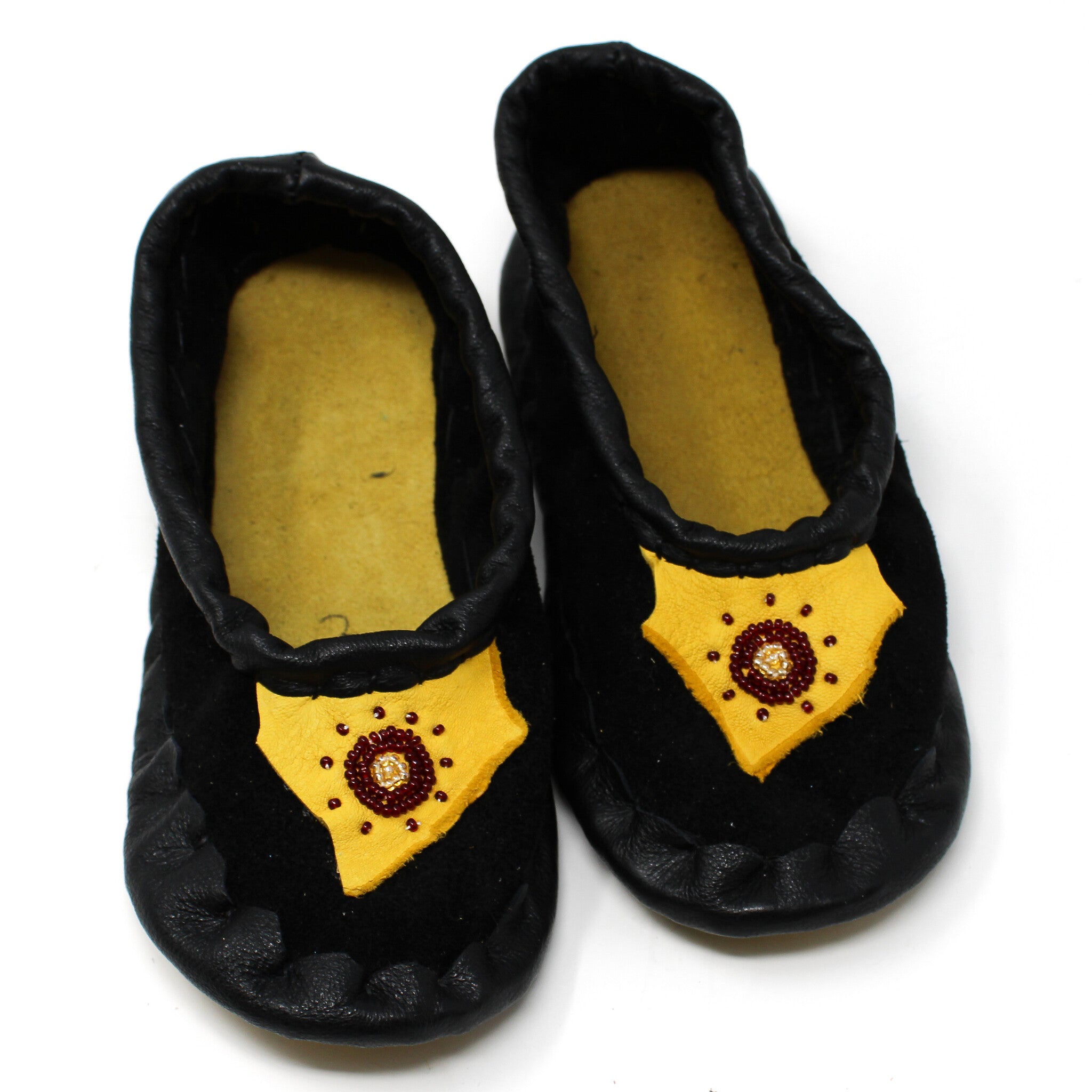 Black and Tan Moccasin slipper