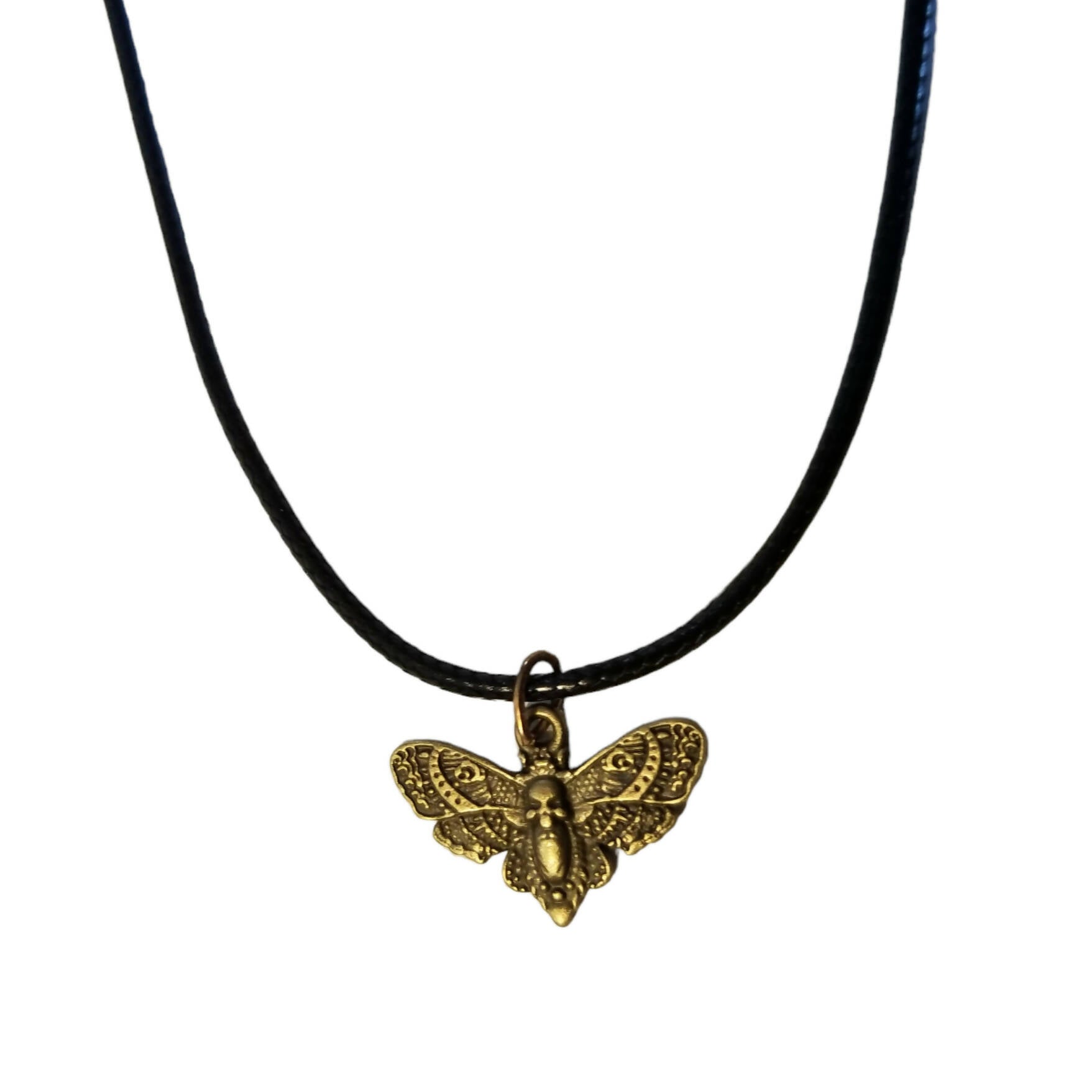 Brass Moth Necklace