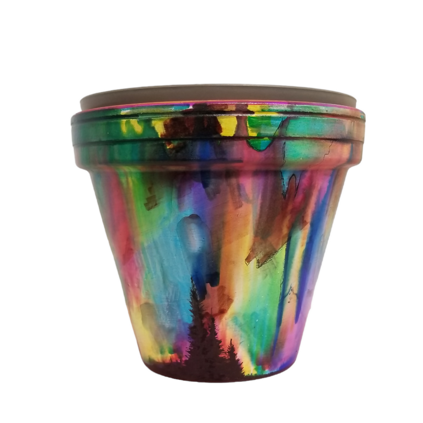 Caribou northern lights flower pot