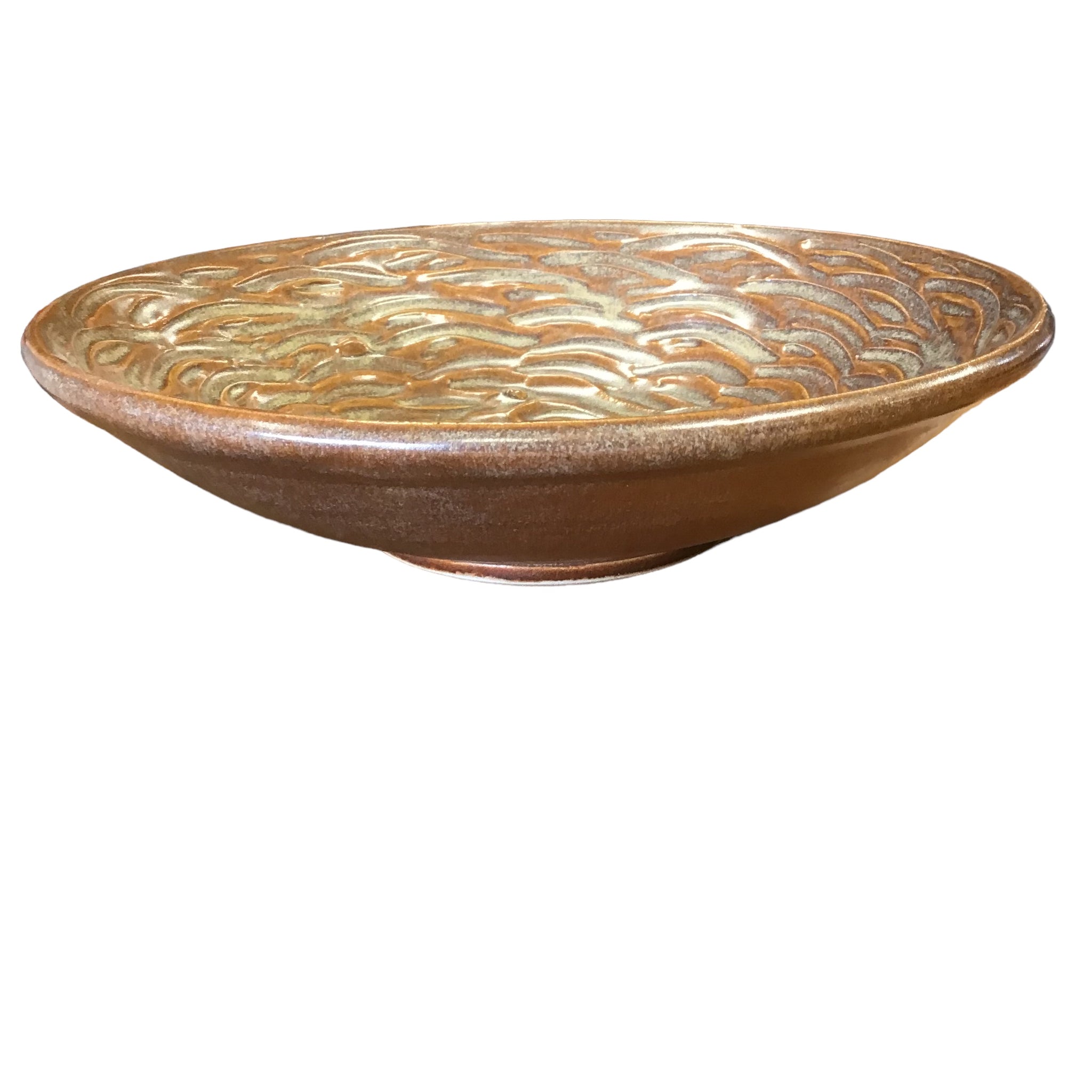 Pottery Bowl - brown with interior design