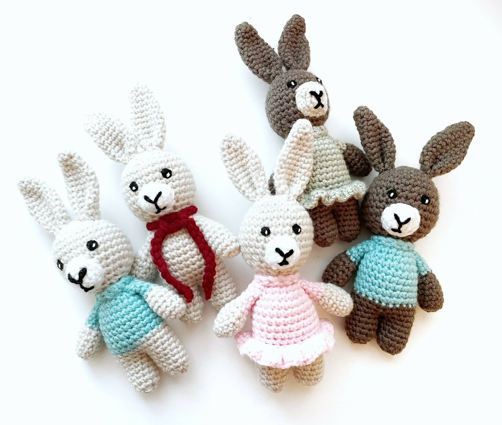 hand crochet bunnies