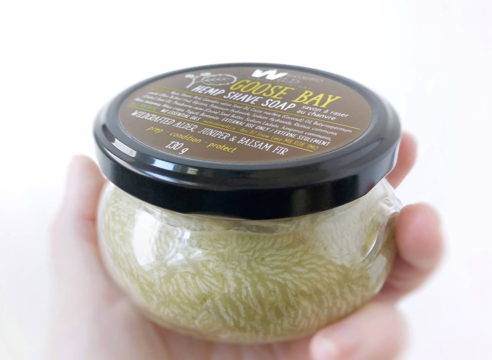 Goose Bay hemp shave soap - WEKUSKO WILD Boreal Skincare