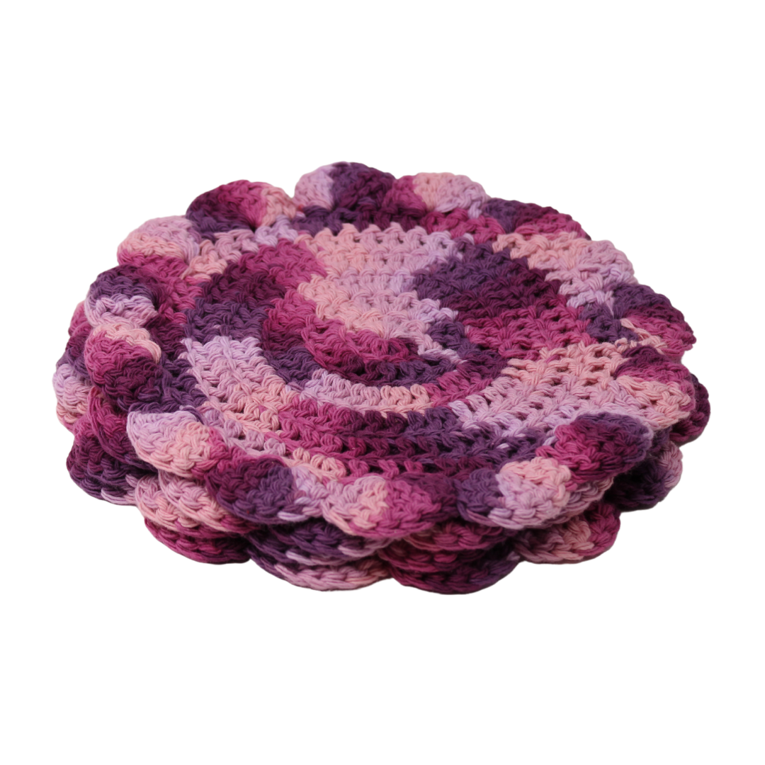 Pkg of 4 Crochet Cotton Doilies