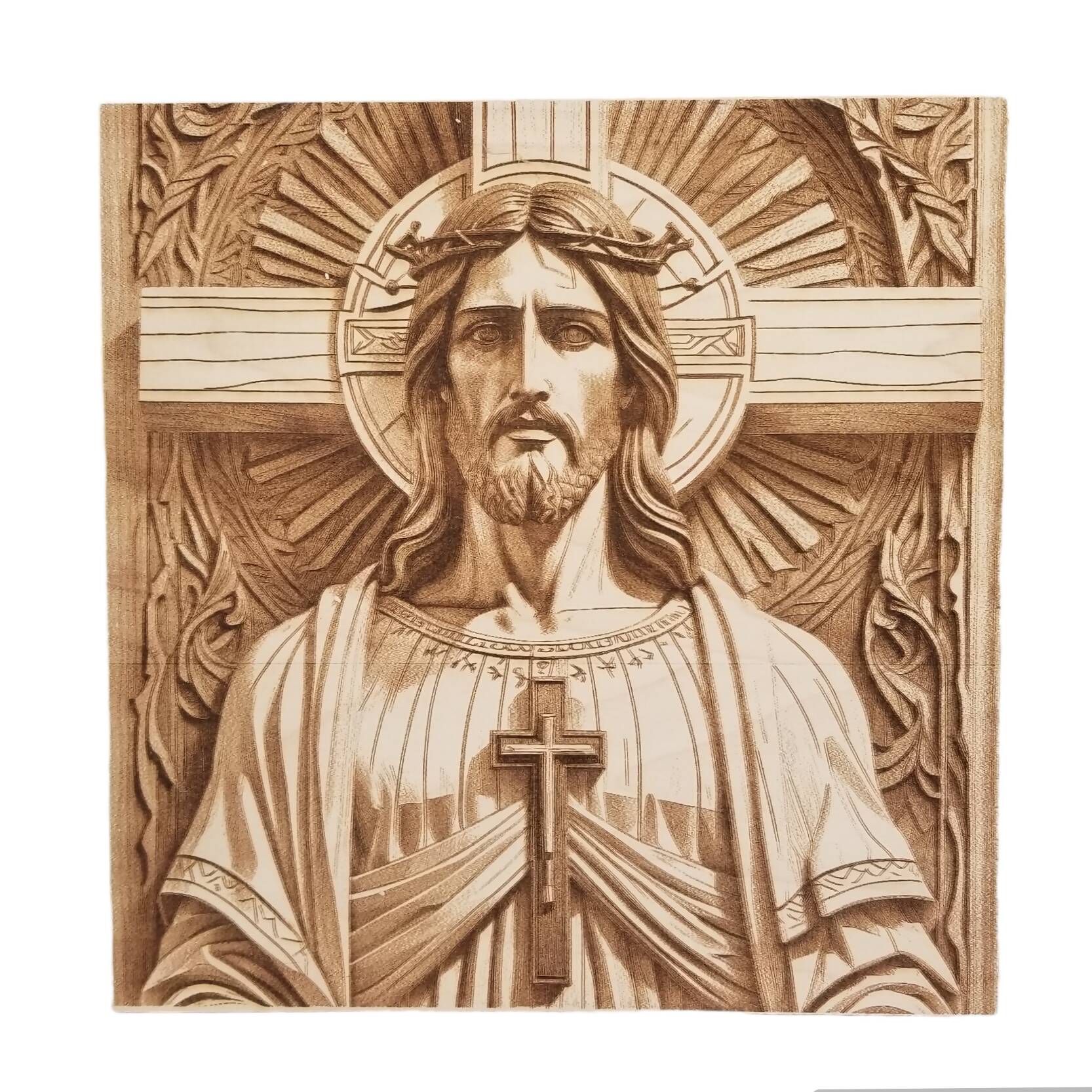 Jesus Laser wood burn