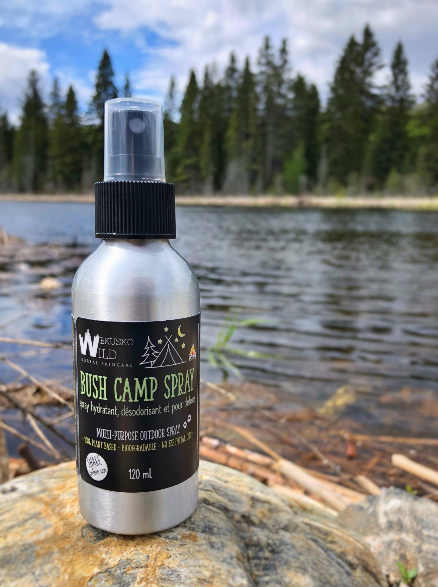 bush camp outdoor spray - WEKUSKO WILD Boreal Skincare