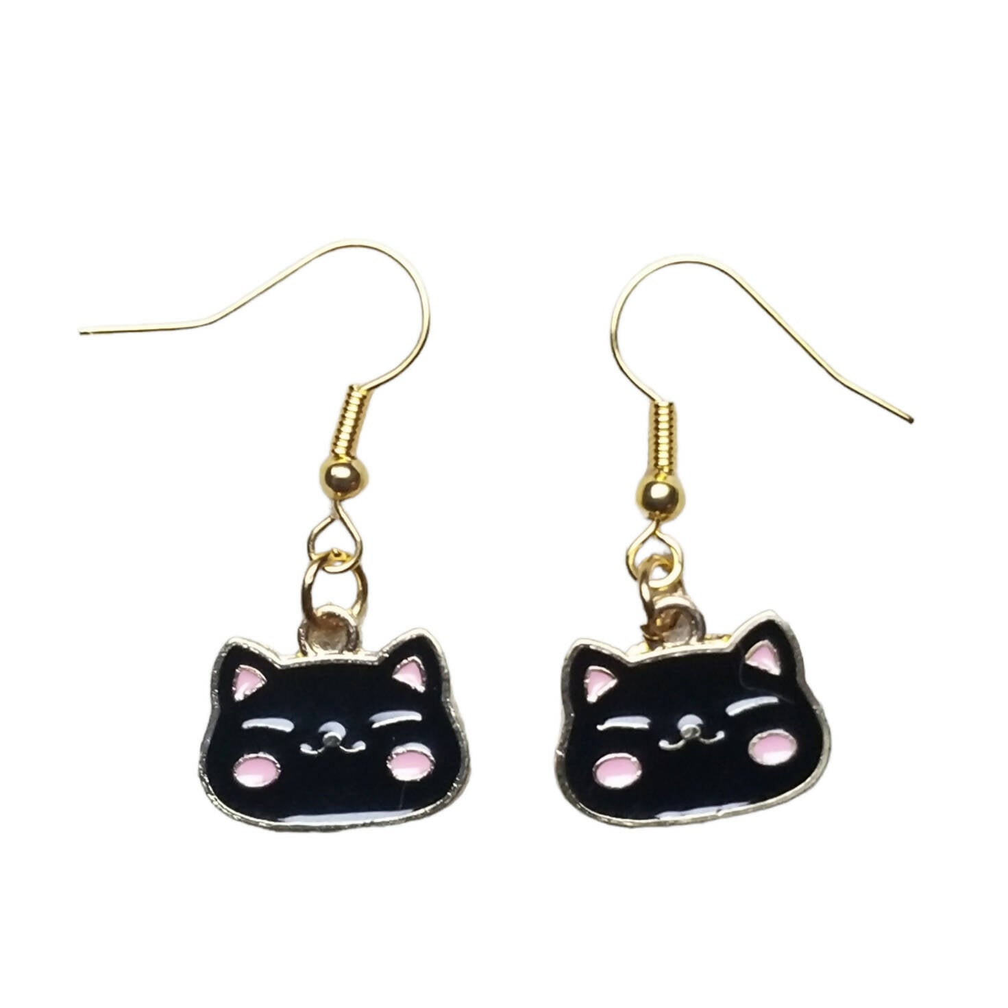 Smiling cat earrings