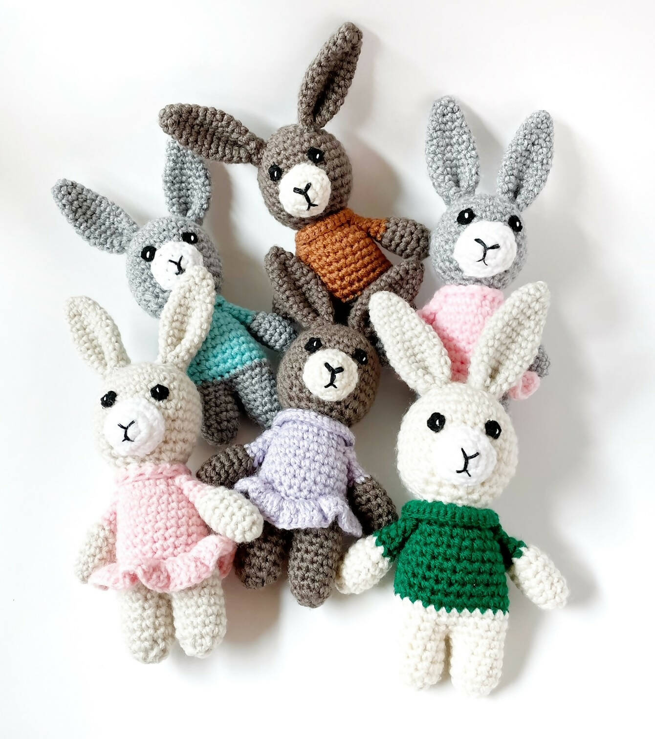 hand crochet bunnies