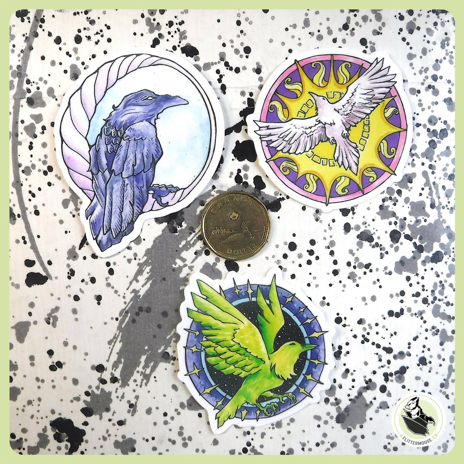Raven Trio Vinyl Sticker Set