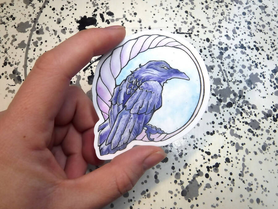 Raven Trio Vinyl Sticker Set