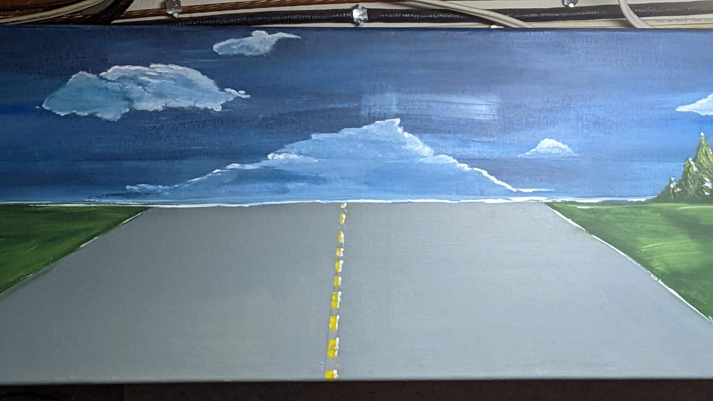 Valley View, 12" x 36", stretched canvas, landscape