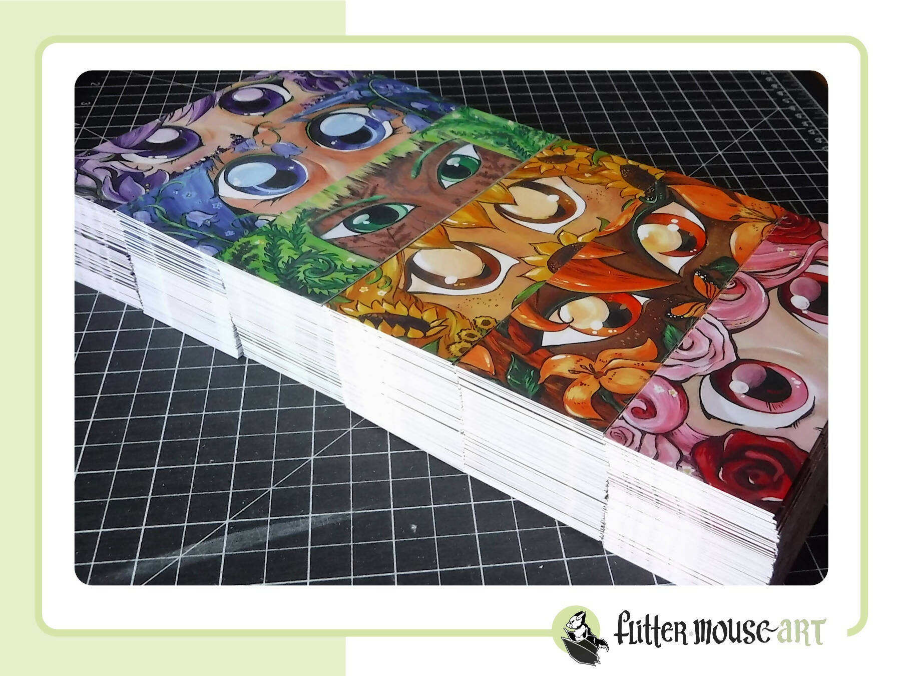 FlitterMouse Bookmarks - Rainbow Gaze Collection - 2"x6"